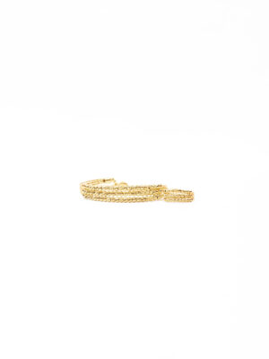 MD GOLD MULTI DIAMOND BALLS RING X BANGLE SET
