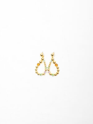 VIENNOIS T112968E GOLD ROUND BALLS EARINGS