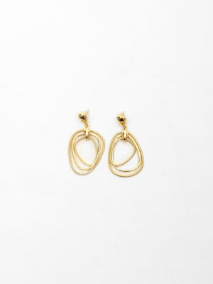 VIENNOIS T705387E GOLD LAYERED DROP EARINGS
