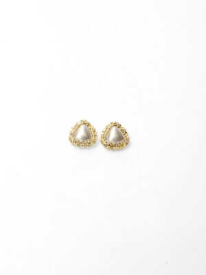 VIENNOIS T706106E GOLD DIAMOND 2TONE EARINGS