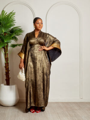 SASHES X HIDES GOLD OVERSIZED SLEEVE CAFTAN