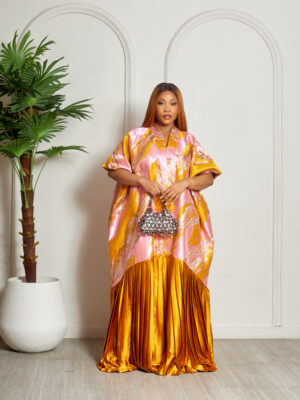 SASHES X HIDES MUSTARD PINK SILK HEM BROCADE