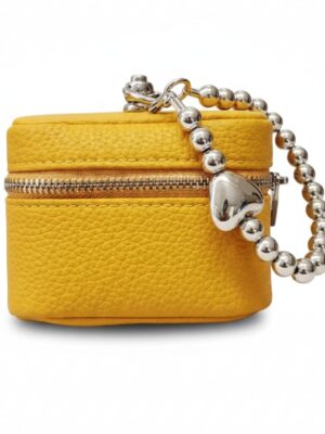 MUSTARD LORO ZIP DETAIL BAG CHARM
