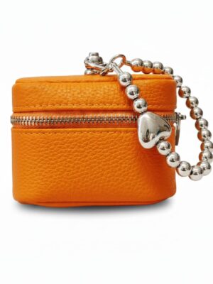 ORANGE LORO ZIP DETAIL BAG CHARM