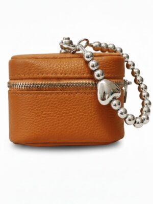 CAMEL LORO ZIP DETAIL BAG CHARM