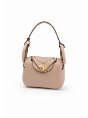TAUPE REFINED GRAIN DOUBLE GRAB BAG CHARM