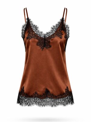 CHOCO THIN STRAP CONTRAST CHANTILLY CAMI