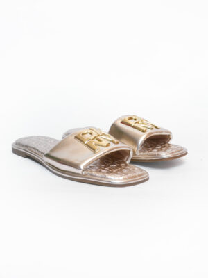 (2FOR45K) DKNY GOLD INSOLE MONOGRAM SLIPPERS