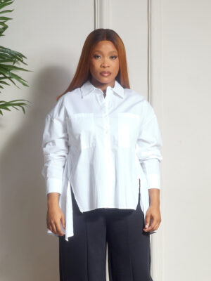 (2FOR40K)MATI IVORY DEEPHEM SHIRT