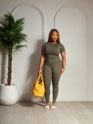 (2FOR40K) MAGEE KHAKI ATHLETE 2PCS SET