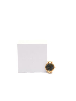 MICHAEL KORS MK4892 GOLD ROUND GREEN FACE MINI CHAIN WATCH