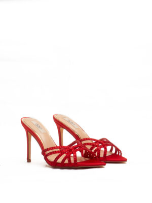 POG 1024-62A RUBY MOJEKS EMBELLISHED CAGED MULES