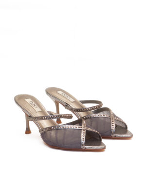POG A2256-12 GUN MESH OLORI MULTIWAY WAY MULES & SLINGBACK SHOES