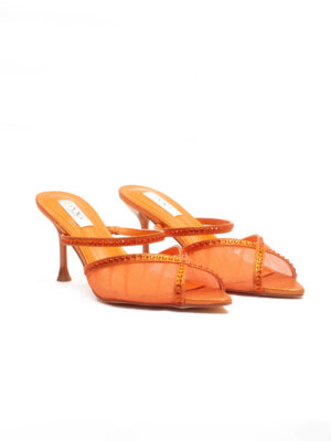 POG A2256-12 ORANGE MESH OLORI MULTIWAY WAY MULES & SLINGBACK SHOES