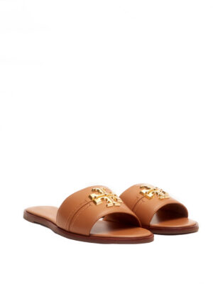 TORY BURCH EVERLY CALF TAN SLIDES