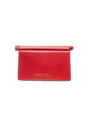 PEDRA RED ROLLED TOP PURSE