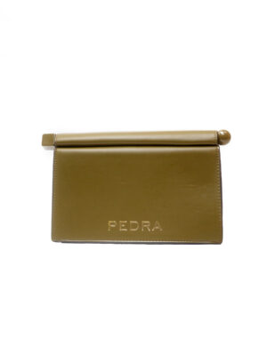 PEDRA KHAKI GREEN ROLLED TOP PURSE
