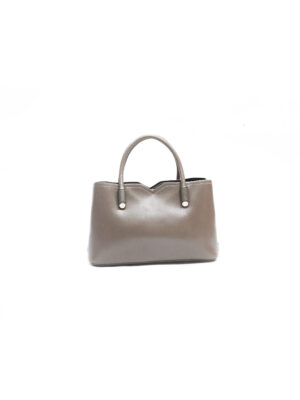 FEFE 9139 KHAKI SMOOTH LEATHER GRAB HANDLE MINI TOTE