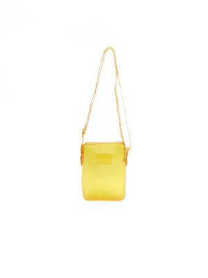 (2FOR20K) MARC ELIZE MUSTARD CLEAR BEACH PHONE BAG