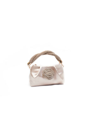 6141 GOLD SATIN ENVELOPE STONE PURSE