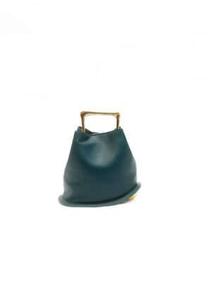 (2FOR70K) DAFE GREEN GOLD BALL N METAL HANDLE BUCKET BAG