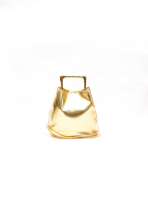 (2FOR70K) DAFE GOLD GOLD BALL N METAL HANDLE BUCKET BAG