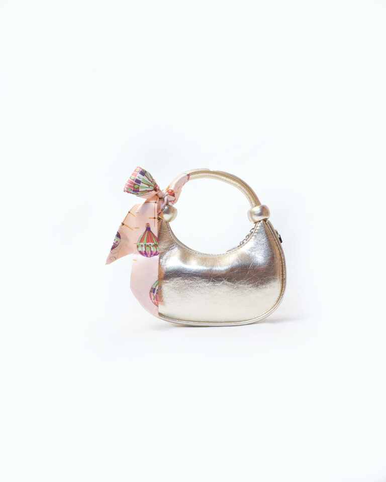 (2FOR50K)GOLD ROUND HANDLE BAG