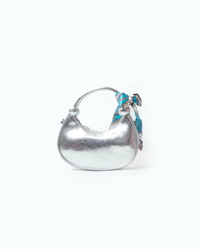 (2FOR50K)SILVER ROUND HANDLE BAG