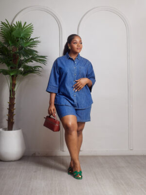 POLO BLUE WASH ONE POCKET BOX TOP WITH SHORTS SUIT SET