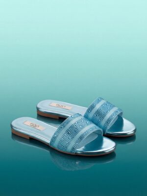 POG BLUE 1384 ASHABI DIAMOND PARTY SLIPPERS
