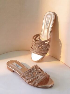 POG ROSE 1384 EMBROIDERED DIAMOND APEKE SLIPPERS