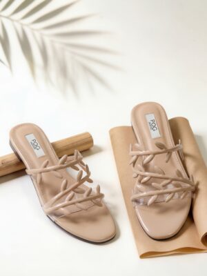 POG 1528 IVORY SURULERE LEAF SLIPPERS