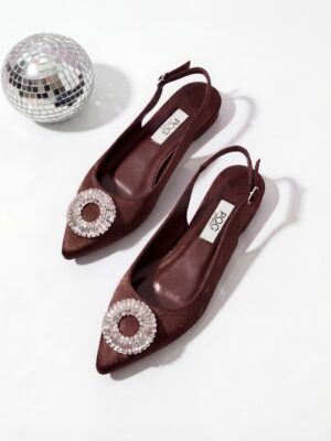 POG 85618A CHOCO ARA SLING BACK SANDALS
