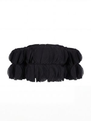 BLACK ORGANZA MULTI CIRCO CROP TOP