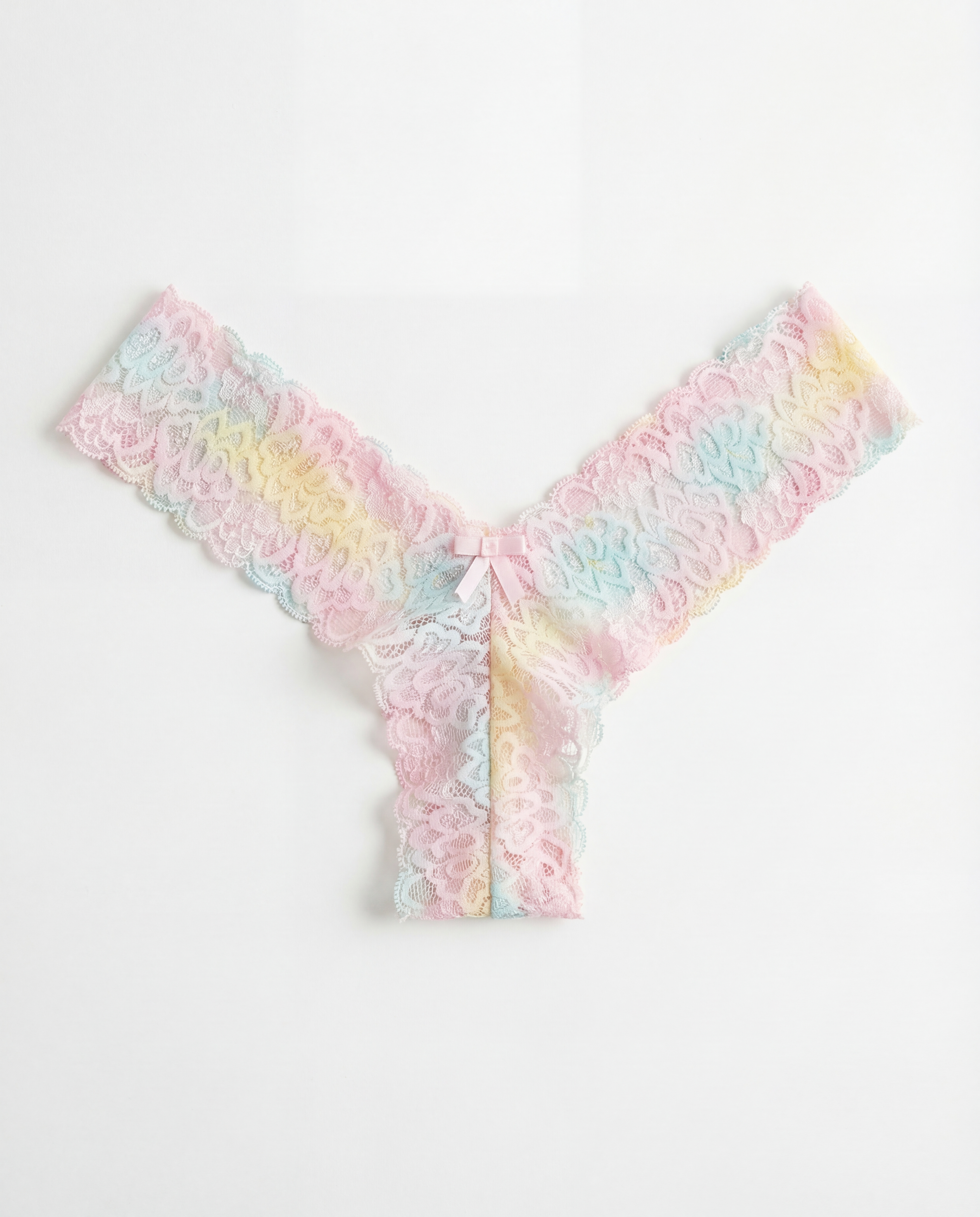 BEAUTIFUL Q8163 LIGHT PINK TYE DYE V THONG PANT