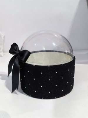 BLACK CLEAR COVER ICECREAM BOWL GIFT BOX