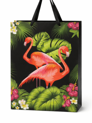WB-4714L BLACK OSTRICH GIFT BAG
