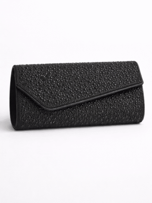 BLACK 5LR PEARLY STONE PURSE