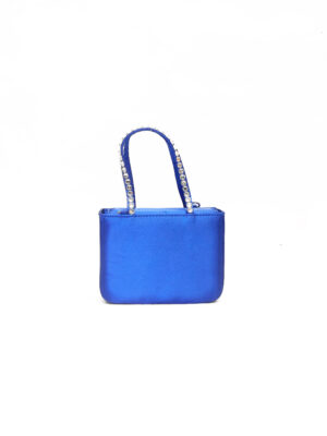 BLUE BOX STUDDED HANDLE SILK BAG