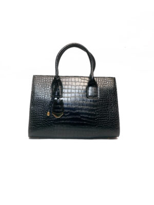 OSAMIL 98861 BLACK CROCO MED GRAB HANDLE BAG