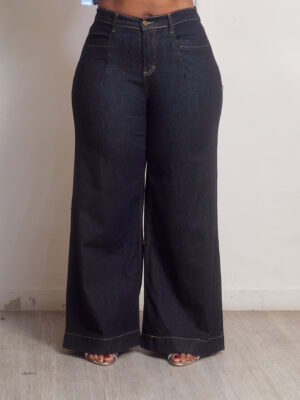 GULIGULI GL88315 DARK BLUE WASH FLARE JEANS