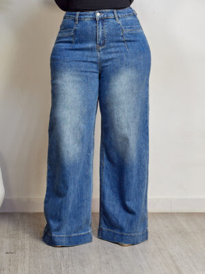 GULIGULI GL88311 BLUE WASH FLARE JEANS