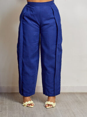 SASHES X HIDES INDIGO LINEN BARREL PANTS