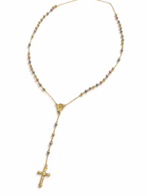 GOLD ROSARY LONG CHAIN
