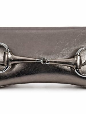 GUN BOLD SNAFFLE DETAIL METALIC SMALL BAG