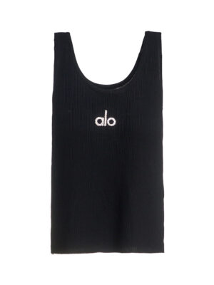 BLACK ALO RIB BONE TANK TOP