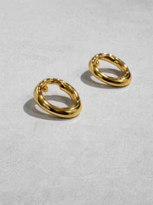 JIN GOLD OPEN CIRCLE EARINGS