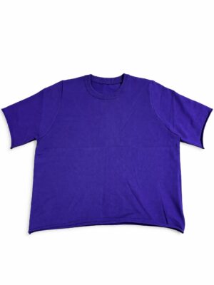 MIH PURPLE KNIT OVERSIZED BOX TOP
