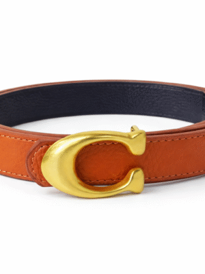 ORANGE C BUCKLE LEATHER BELT