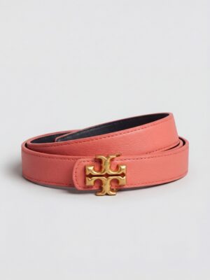 ORANGE LEATHER YROT BUCKLE BELT